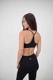 I Live in Luxury Black Sports Bra