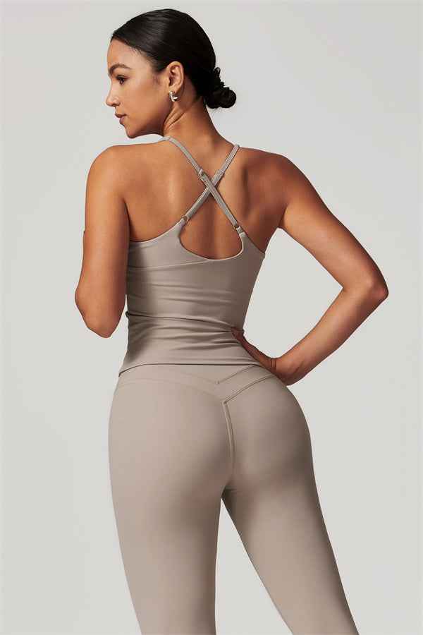 The Enigma Cross Back Vest Leggings 2-Piece Set