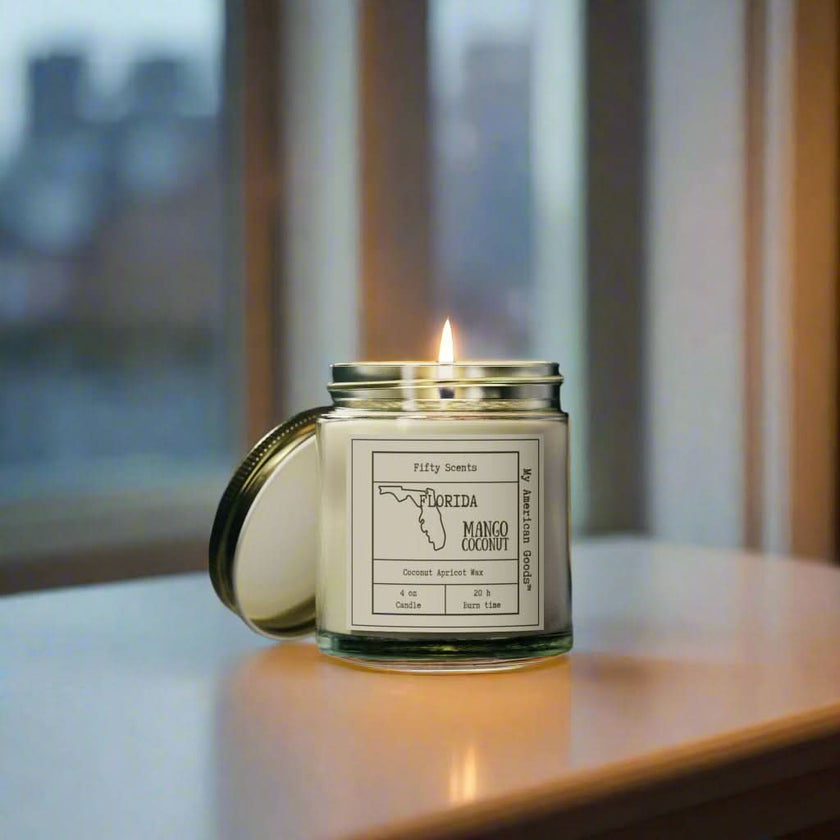 Florida Mango Coconut Scented Candle - Aromatic Home Decor