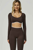The Prime Line Long Sleeve Crop Top Leggings 2-Piece Set