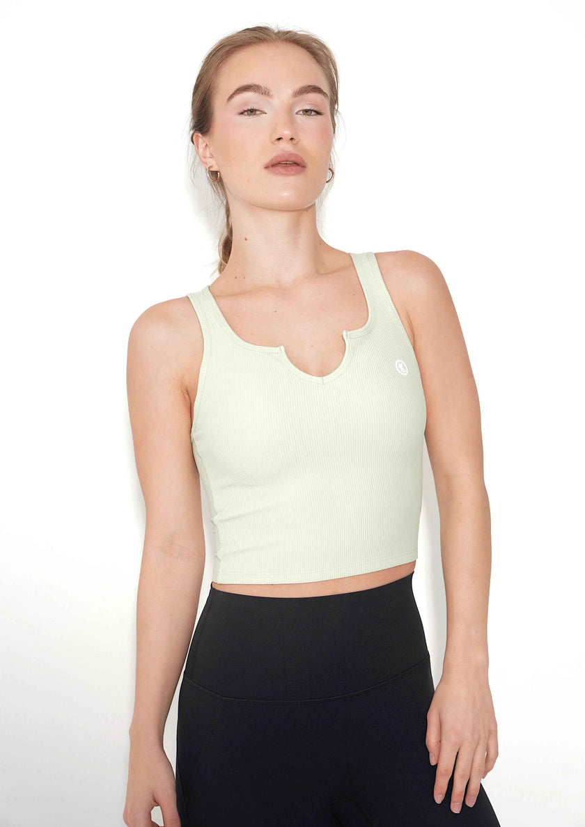 I Am Self Love Ribbed Quick-Dry Butter Mint Green Tank