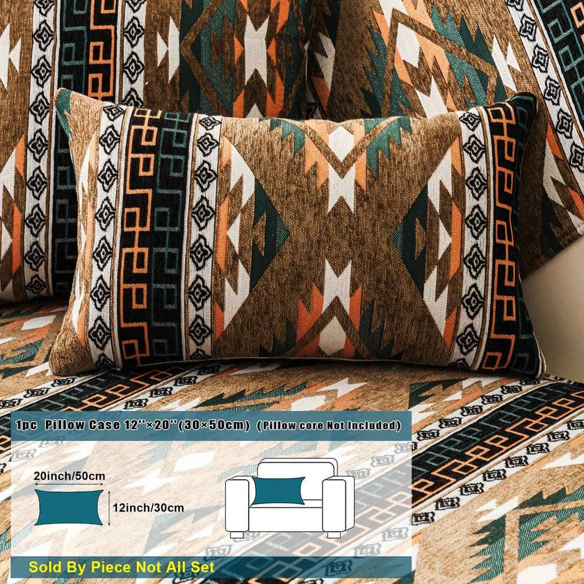 Boho Couch Cover - Chic Snow Chenille Sofa Slipcover