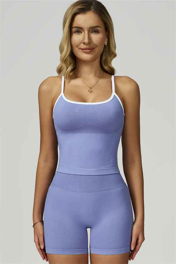 The Prime Line Crop Top Shorts 2-Piece Set