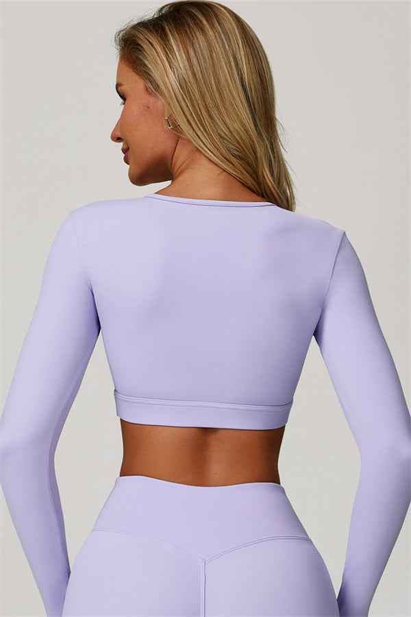 The Lavish Long Sleeve Cut-out Crop Top