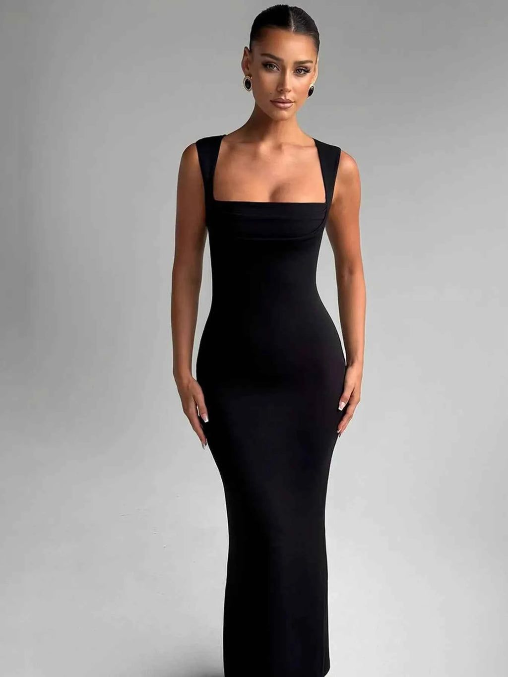 Square Neck Sleeveless Maxi Dress