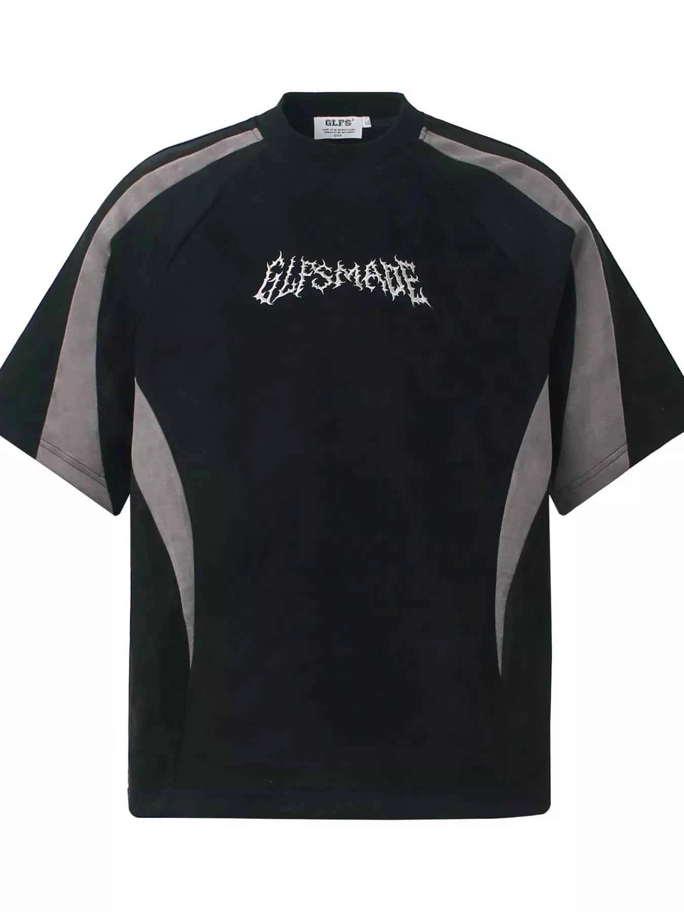 Men's Letter Embroidered Round Neck T-Shirt