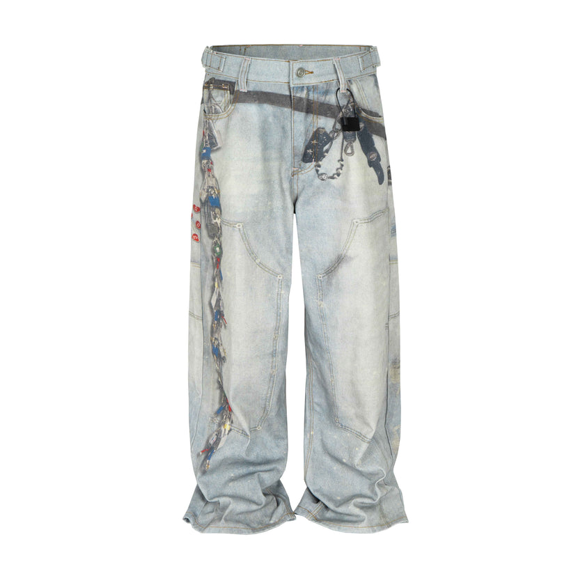 WIDEBOY PADLOCK DENIM