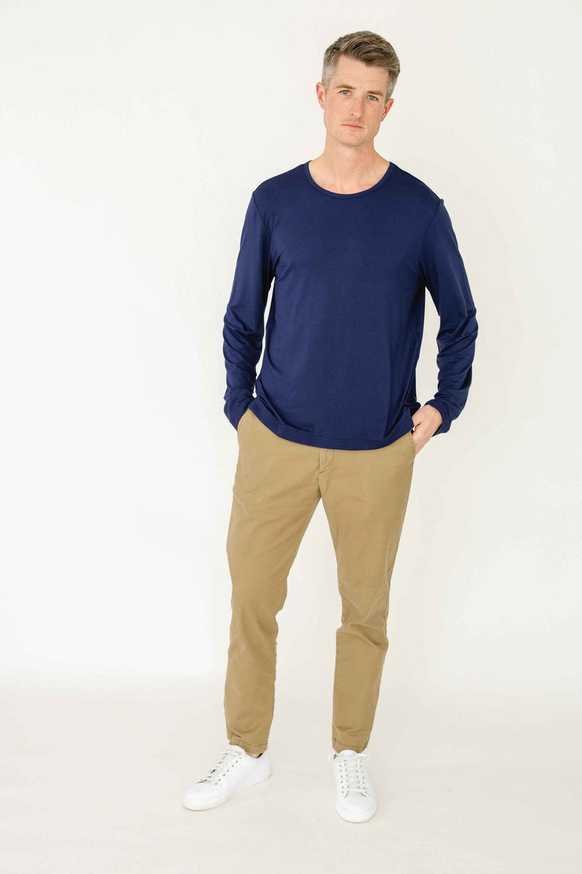 Navy Bamboo Long Sleeve Sun Shirt