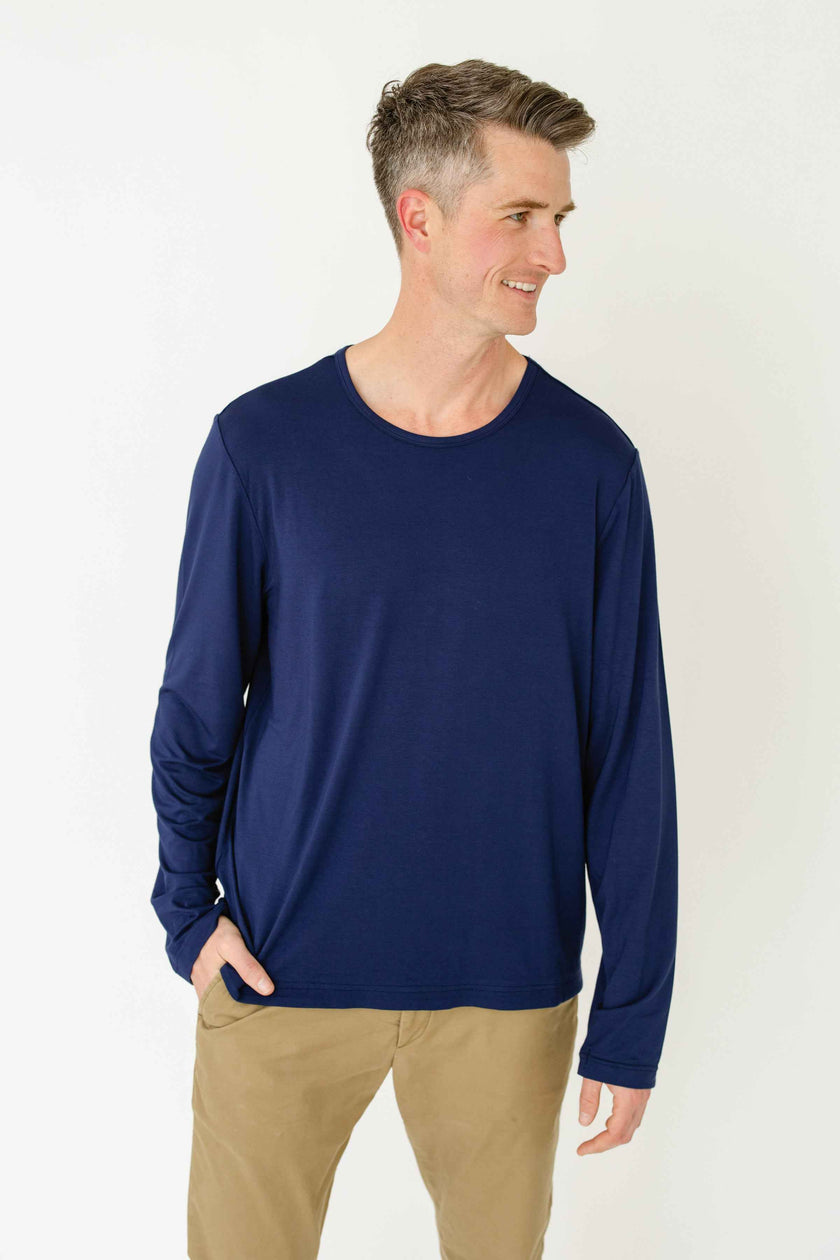 Navy Bamboo Long Sleeve Sun Shirt