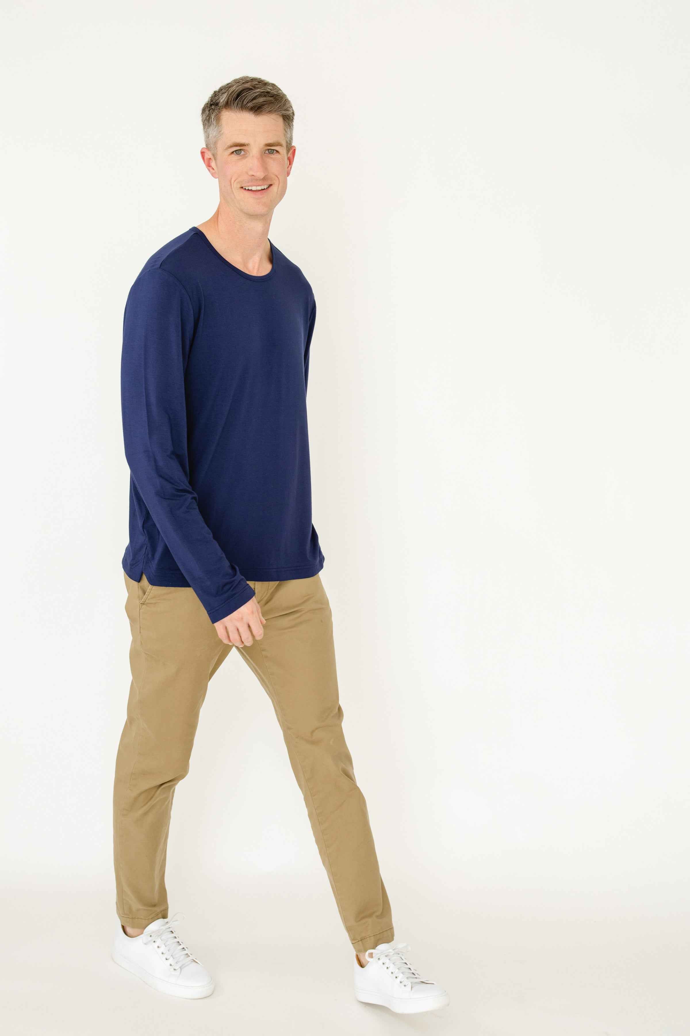 Navy Bamboo Long Sleeve Sun Shirt
