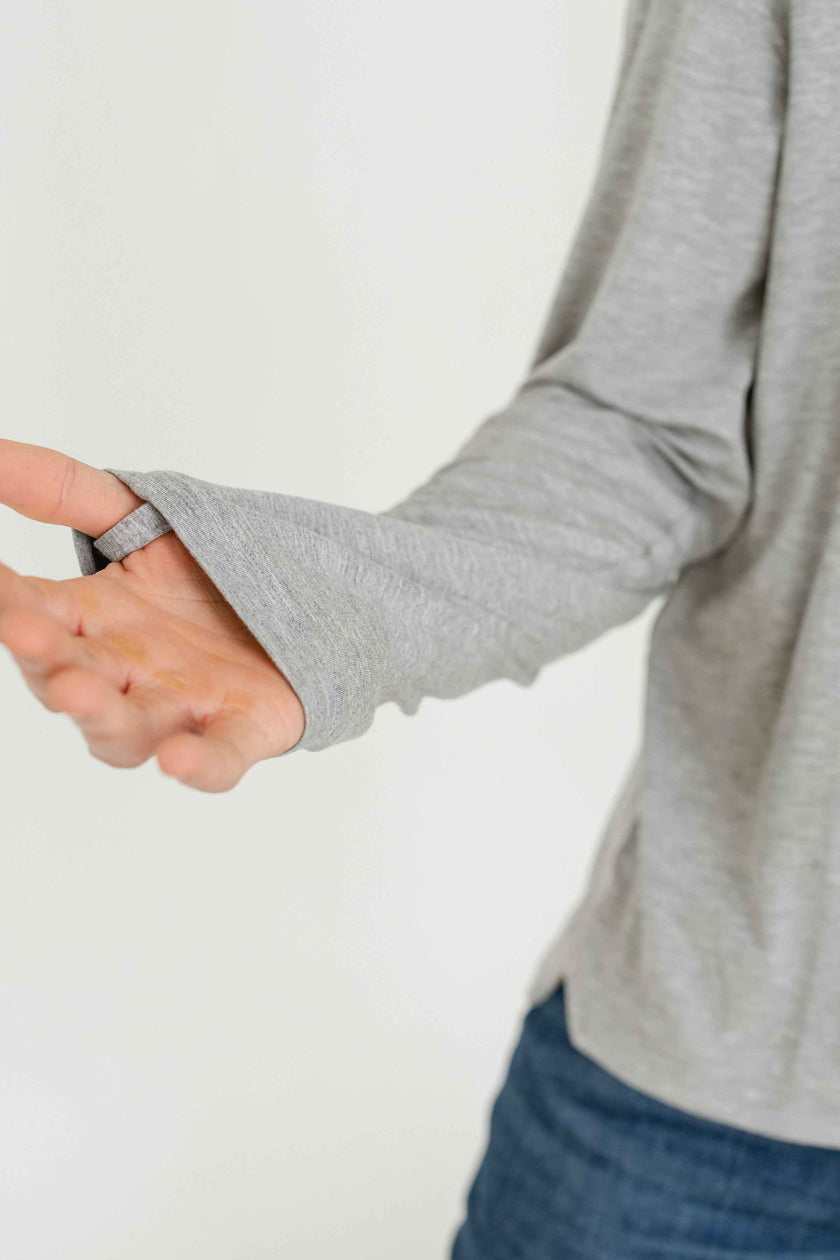 Grey Bamboo Long Sleeve Sun Shirt