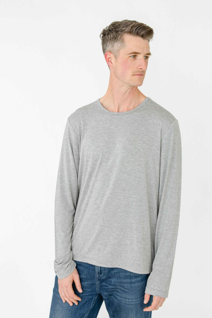Grey Bamboo Long Sleeve Sun Shirt
