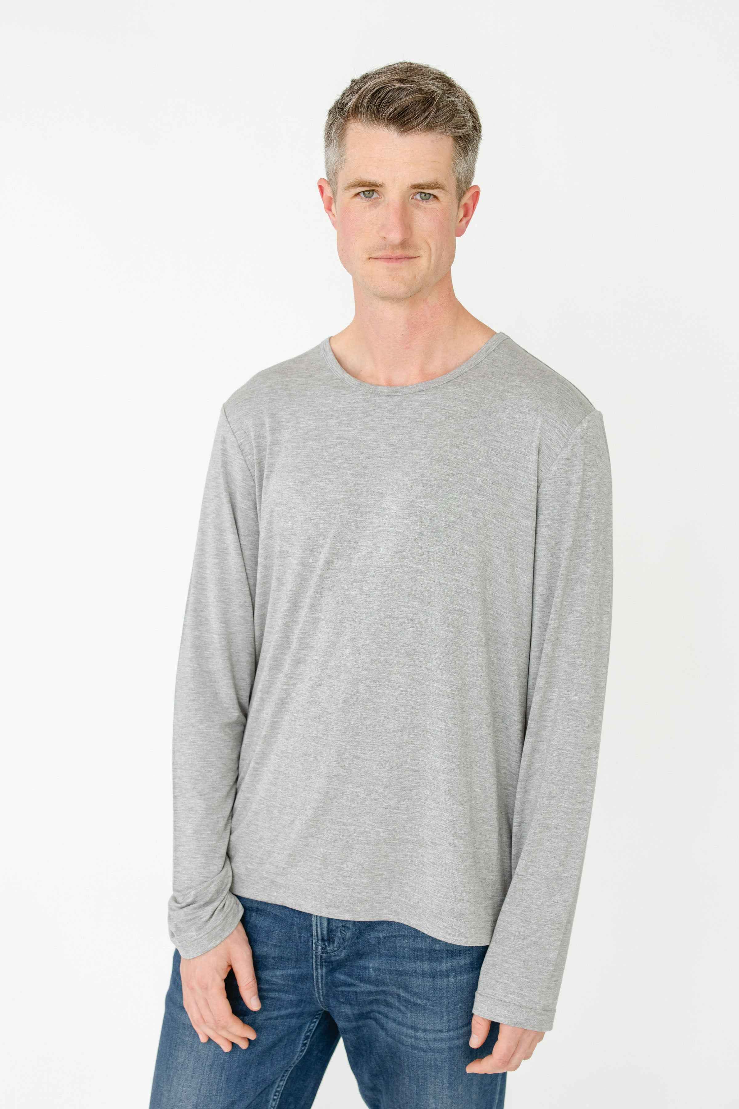 Grey Bamboo Long Sleeve Sun Shirt