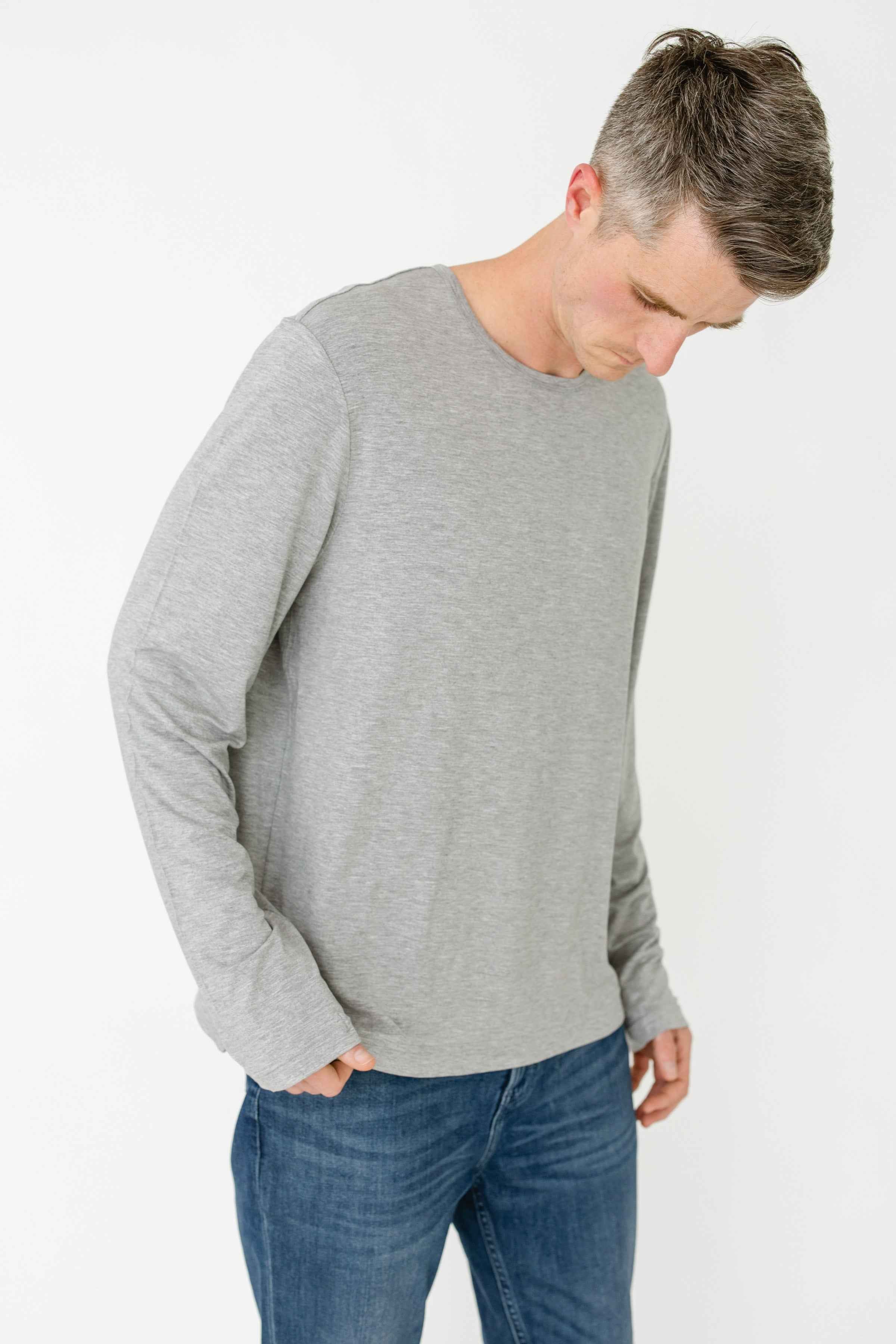 Grey Bamboo Long Sleeve Sun Shirt