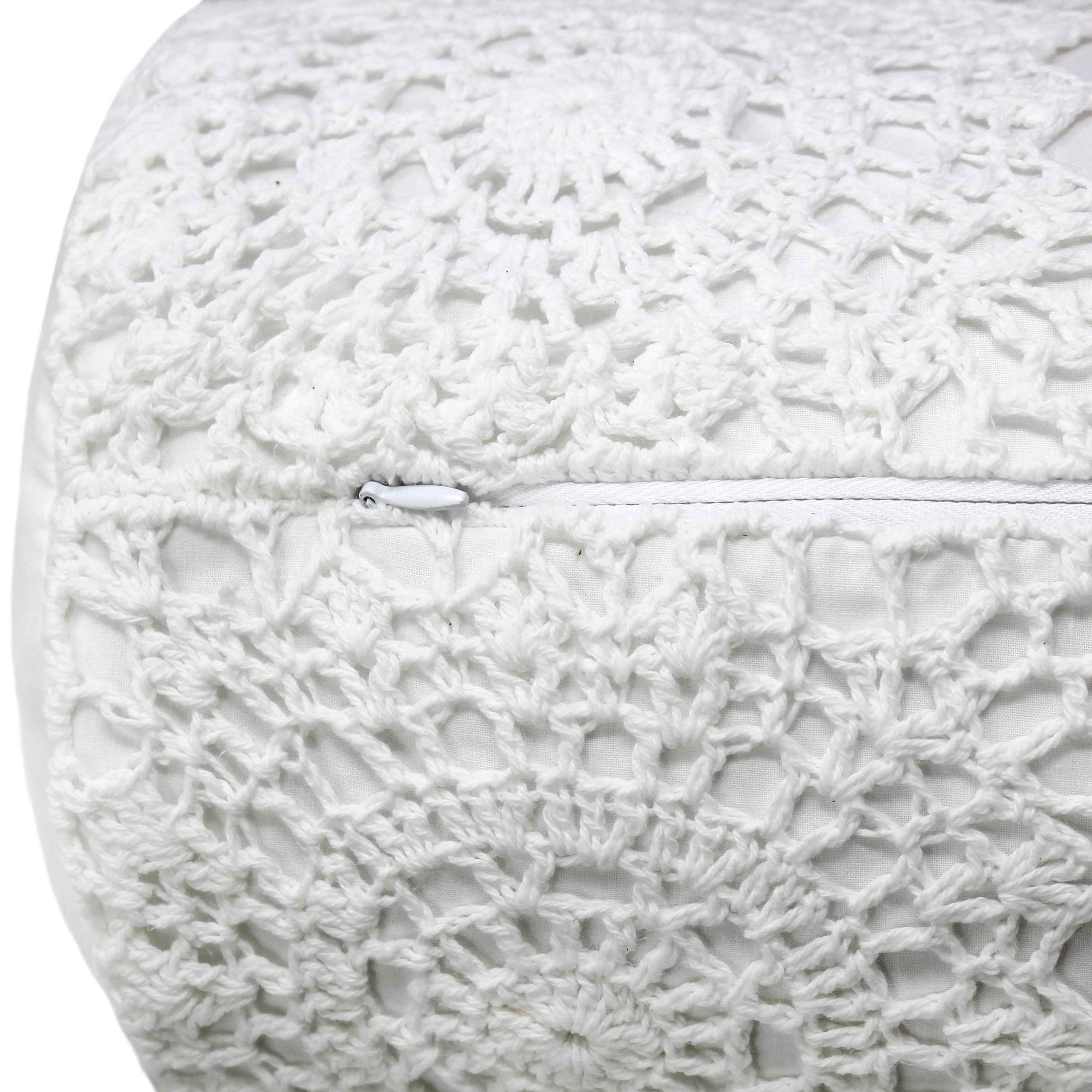 Hand Made Crochet Cotton Neckroll Pillow