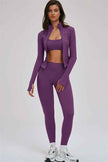 The Kinetic Zip Jacket Sports Bra Leggings 3-Piece Set
