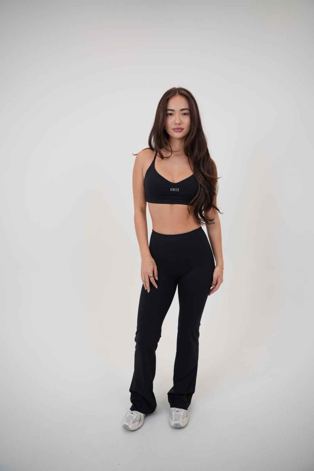 I Live in Luxury Black Sports Bra