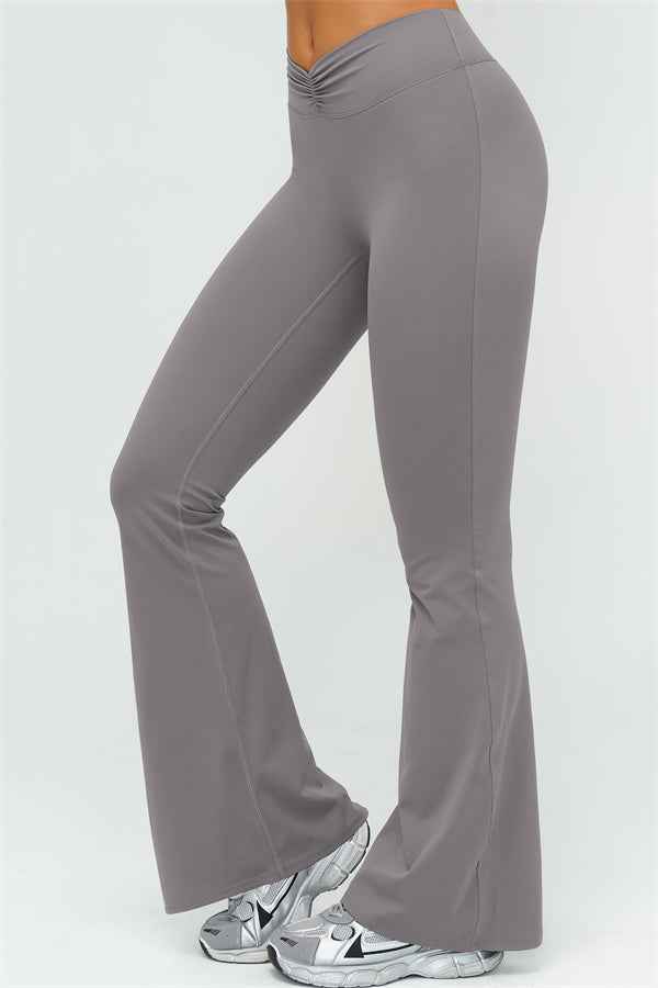 The Lushness V-Back Sports Bra Flared Leggings 2-Piece Set