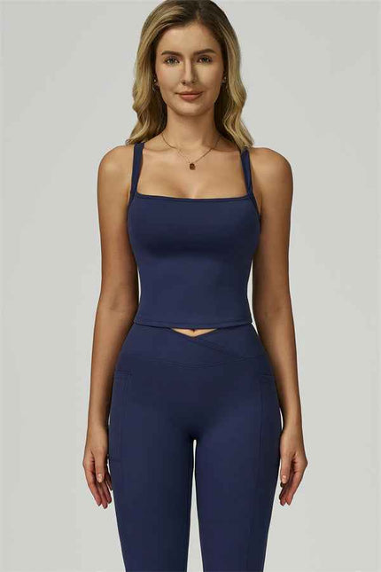 The Flourish Crop Tank Flared Leggings 2-Piece Set