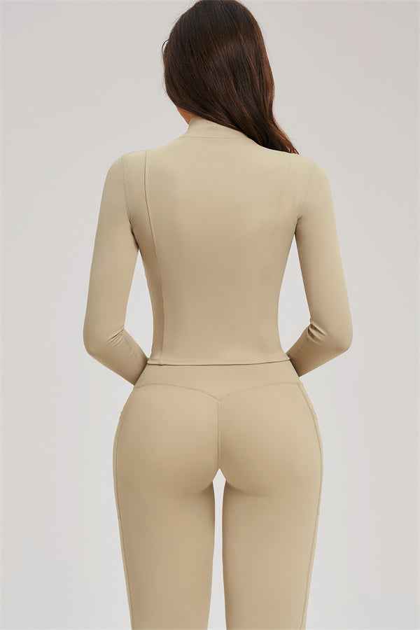 The Sizzle Zip Jacket Flared Leggings 2-Piece Set