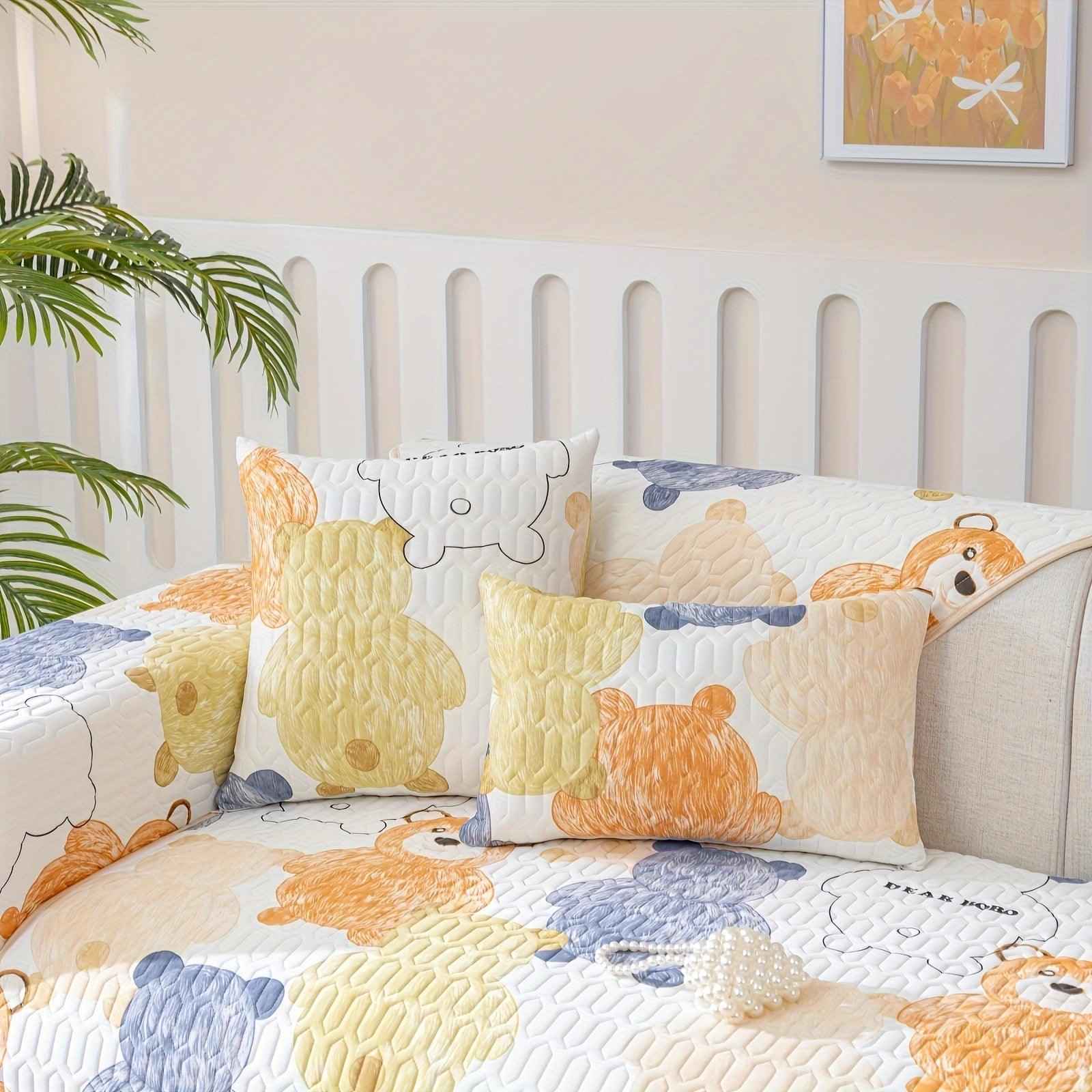 Bohemian Chic Ice Silk Sofa Cover | Extra Large Pet-Friendly Slipcover