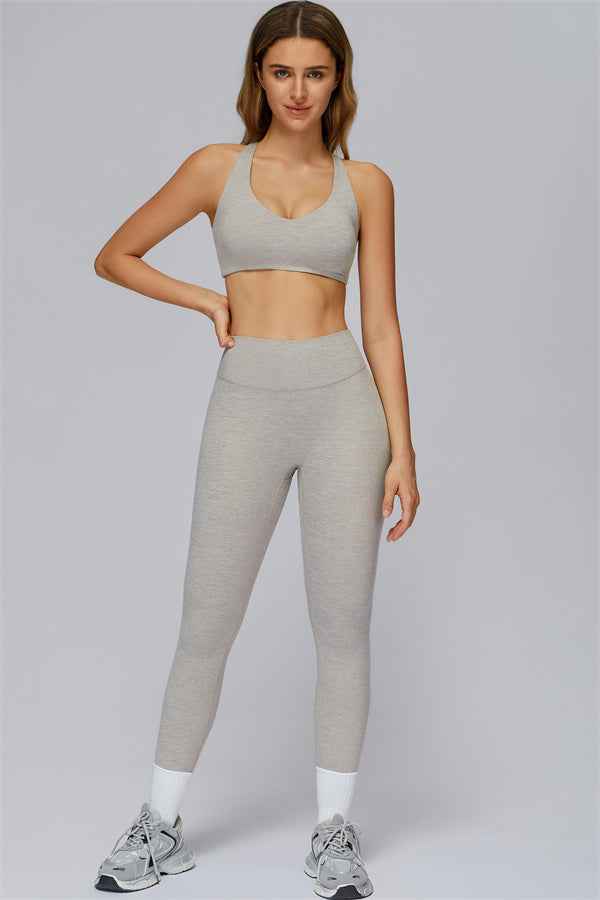 The Radiance Jacket Racerback Sports Bra Leggings 3-Piece Set
