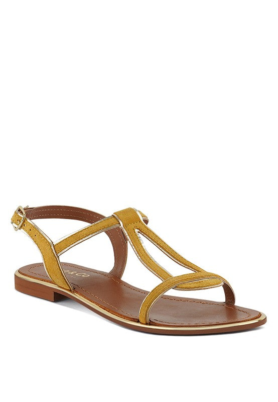 Feodora Flat Slip On Sandals - Pikemla