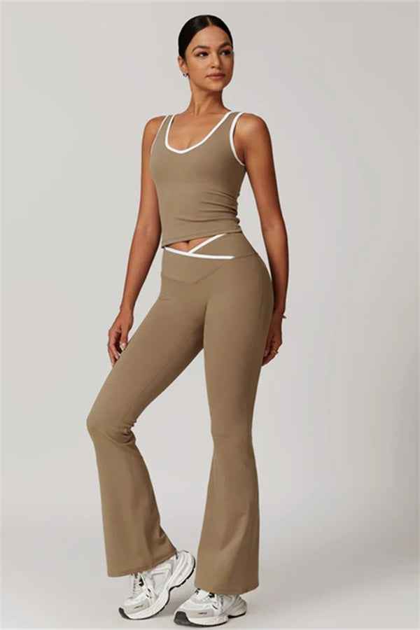 The Stamina Tank Top Flared Leggings 2-Piece Set