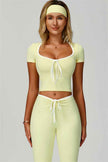 The Skyline Tie Top Flared Leggings 2-Piece Set