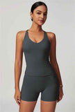 The Enigma Cross Back Vest Shorts 2-Piece Set