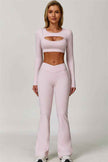 The Lavish Long Sleeve Cut-out Crop Top
