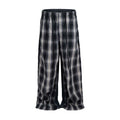 PLAID SPLIT SWEATPANTS