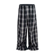 PLAID SPLIT SWEATPANTS