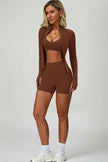 The Seraphine Jacket Sports Bra Shorts 3-Piece Set