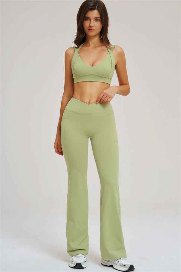 The Sizzle Sports Bra Flared Leggings 2-Piece Set