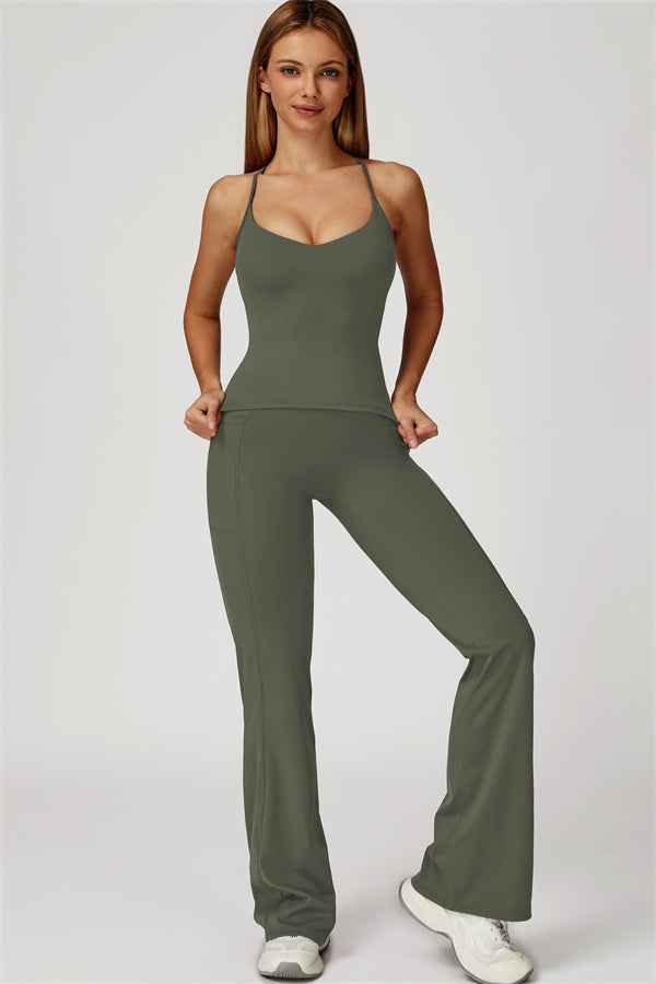 The Propel Crop Top Flared Leggings 2-Piece Set