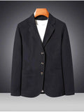 Men's Plus Size Lapel Collar Long Sleeve Blazer
