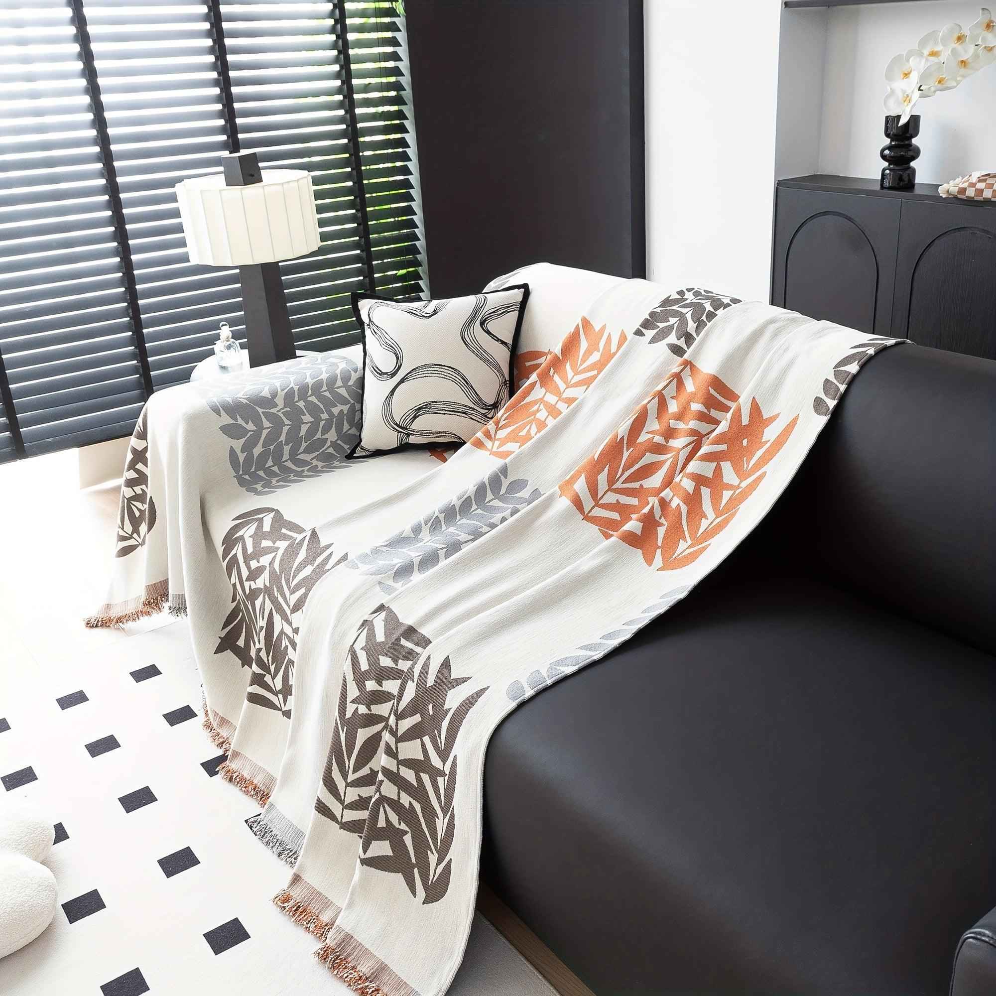 Boho Style Sofa Throw Covers with Tassel Embellishment | All-Season