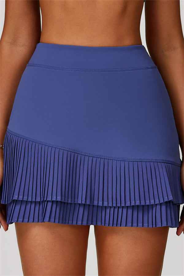 The Lavish Cut-out Crop Top Tennis Skirt 2-Piece Set