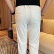 Men's Casual Straight-leg Dark Pattern Ice Silk Cropped Pants