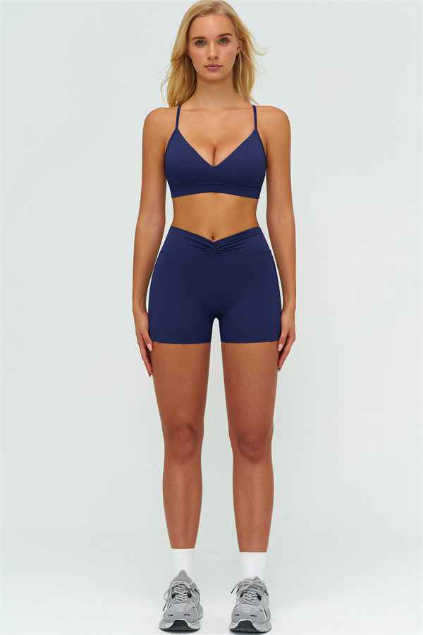 The Lushness Y-Back Sports Bra Shorts 2-Piece Set