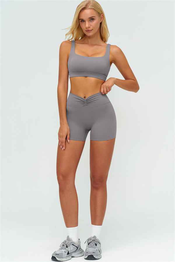 The Lushness V-Back Sports Bra Shorts 2-Piece Set