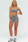 The Lushness V-Back Sports Bra Shorts 2-Piece Set