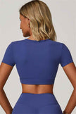 The Lavish Cut-out Crop Top Flared Leggings 2-Piece Set