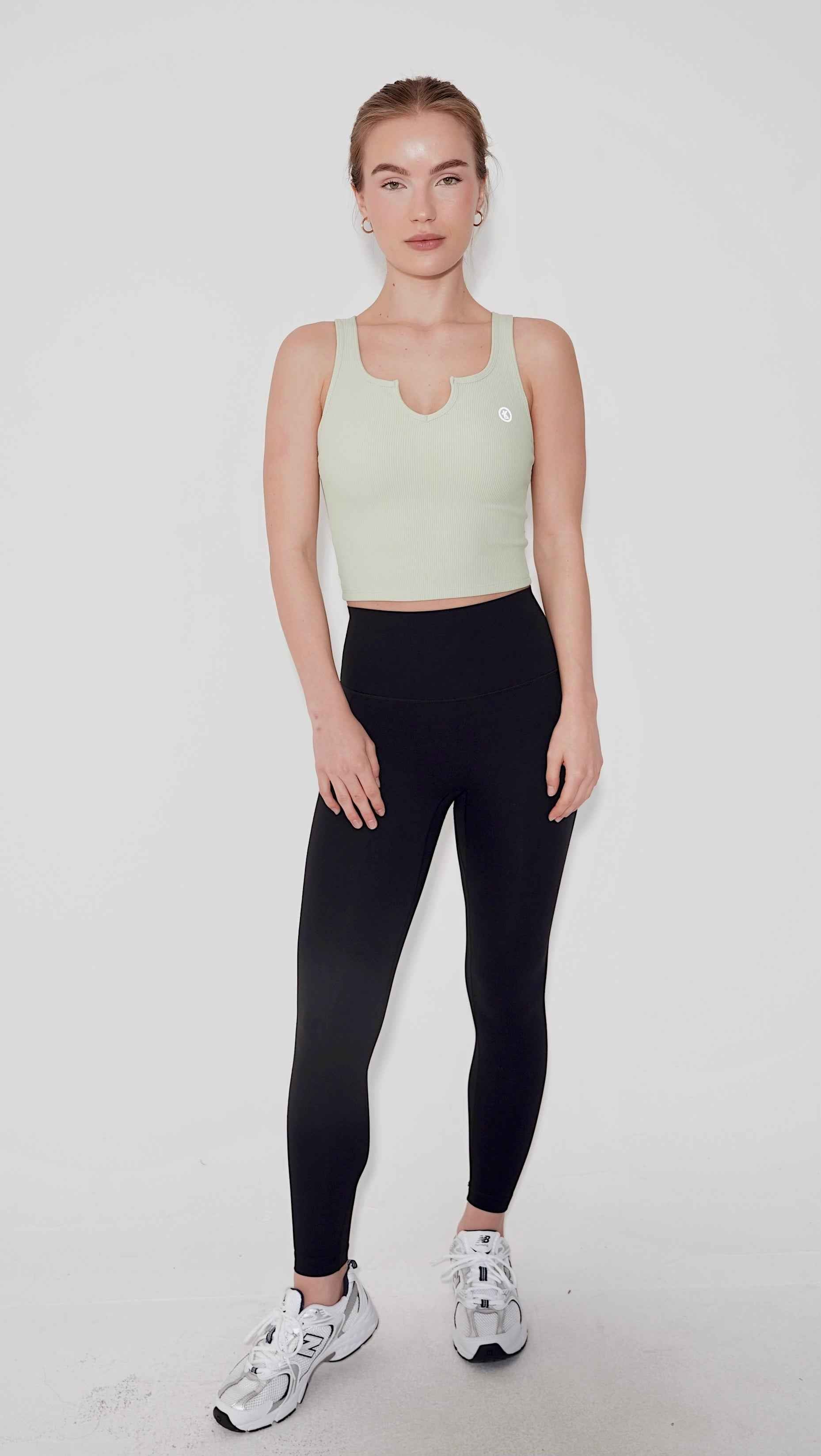 I Am Self Love Ribbed Quick-Dry Butter Mint Green Tank