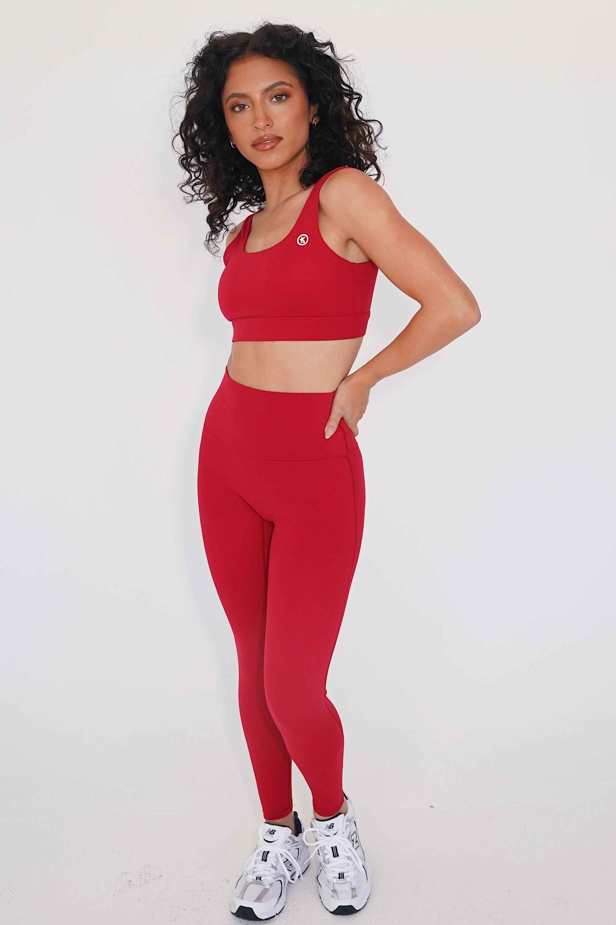 I am Beautifully Radiant Quick Dry Red Yoga Legging