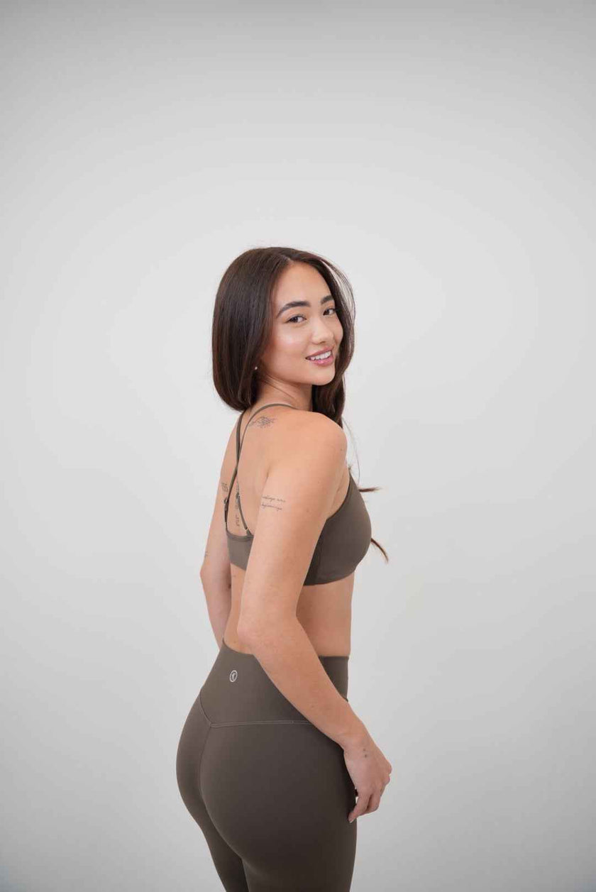 My Time Is Divine Brown Cross-Back Butter Soft Bra