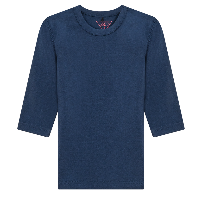 Ribbed 3/4 Sleeves T-Shirt