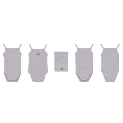 Pointelle Undershirt With Cherry Print