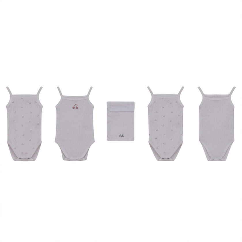 Pointelle Undershirt With Cherry Print